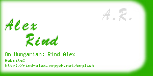 alex rind business card